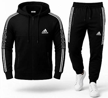 Sweatsuit Sets: Muški sportski komplet – dukserica sa kapuljačom i donji deo trenerke — 1