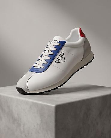 Kişi ayaqqabıları: 45 ölçü. Premium class. Prada kişi krossovkası – retro idman üslubunda — 2