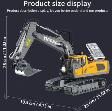 Oyuncaqlar: Ekskovator 11 Kanallı, Uzaqdan İdarəetmə, Qazıcı Simulyasiya Elektrik