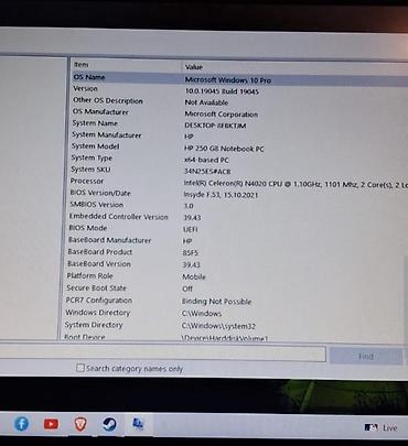 HP: HP 250 G8 Notebook PC noutbuk. Əsas xüsusiyyətlər: - Marka: HP - — 2