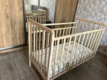 bambuk dosek: Деревянная кровать 120*60 с ортопедическим матрасом+непромокаемая — 2