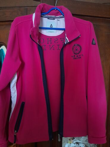 куртка бишкек: Толстовка, На флисе, Германия, цвет - Розовый, L (EU 40), XL (EU 42)