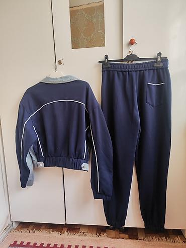 dsx cevik forma: İki parçalı unisex dəst – cins və trikotaj kombini - Üst: Açıq mavi — 2
