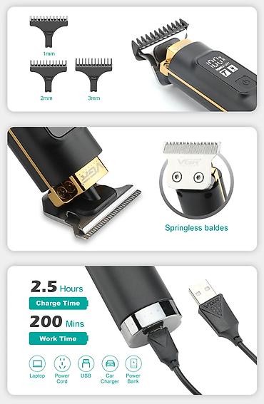 Бытовая техника: Trimmer VGR 985 - 2 Sürətli - 7500RPM / 1500MAH - 200 Dəqiqə / — 7