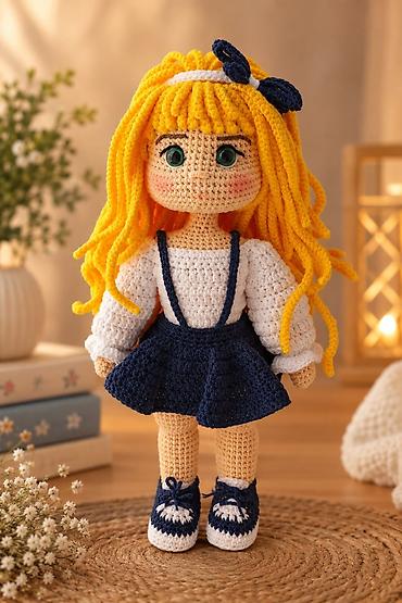 Kuklalar: Əl işi amigurumi kukla - Material: yüksək keyfiyyətli ip akril — 2