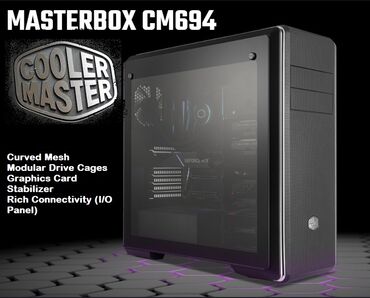 пк корпус: Корпус ПК, Б/у, Cooler Master, ATX, цвет - Черный