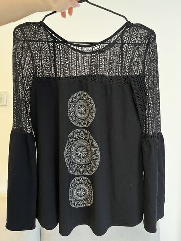 zara bela kosulja: Desigual, S (EU 36), Cotton, color - Black