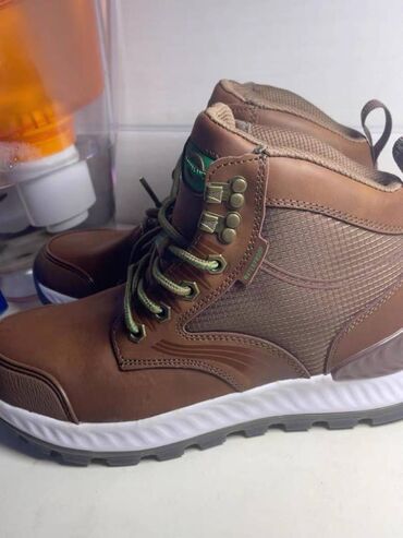 Ботинки: Зимние утепленные ботинки, натуральная кожа, толстая качественная — 18