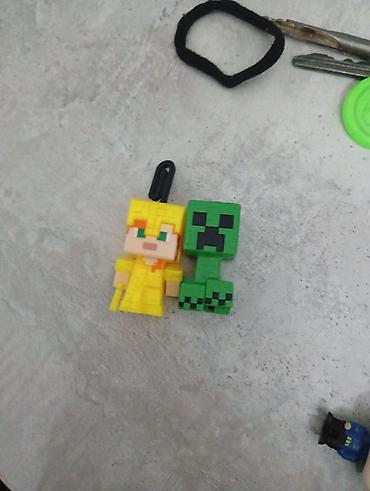 Брелоки: Брелоки-минифигурки в стиле Minecraft - Набор из 2 фигурок: персонаж — 2