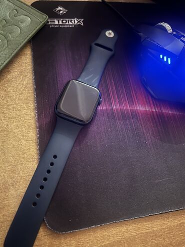 saat mexanika: Б/у, Смарт часы, Apple, Сенсорный экран, цвет - Голубой