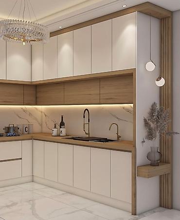 silver kitchen: Кухня от 9 000 сом/м² | 3D проект бесплатно Премиальная мебель от — 1