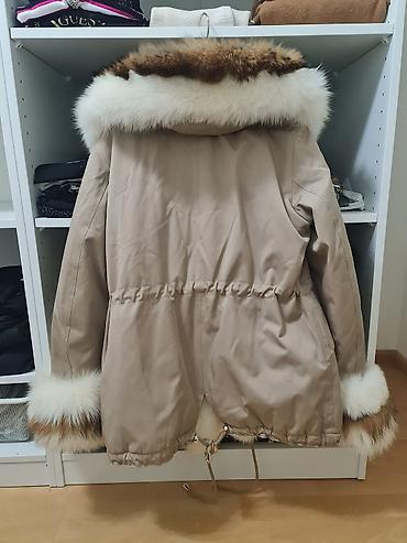 mont prsluci: Ženska parka sa krznom – bež - Model: IDI LEATHER parka s bogatim — 5