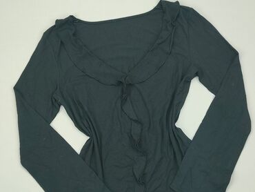 czarne obcisła bluzki z długim rękawem: Blouse, S (EU 36), condition - Very good
