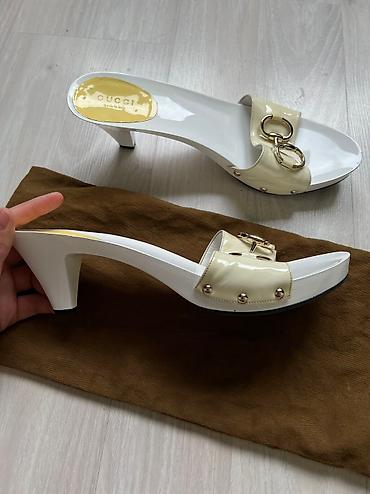 часы железные: Туфли, 40, 39.5, Gucci, Б/у, цвет - Белый, Самовывоз, Платная доставка — 5