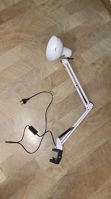 sensorlu lampa: Masaüstü qol lampası – qısqaclı, tənzimlənən - Rəng: ağ - Qol — 1