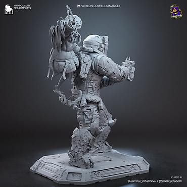 Искусство и коллекционирование: 🧑‍🚀 ФИГУРКА ПОД ПОКРАСКУ (Pragmata) Диана и Хью 30 см 📐 Технические — 8