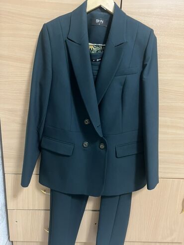 женские пиджаки кардиганы: Классический женский костюм SHN (бренд на ярлыке): пиджак + брюки. -