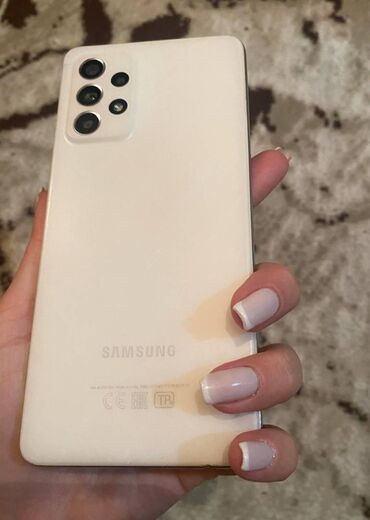 samsung 1: Samsung Galaxy A52, 128 GB, rəng - Ağ, Sensor, Barmaq izi, Simsiz şarj