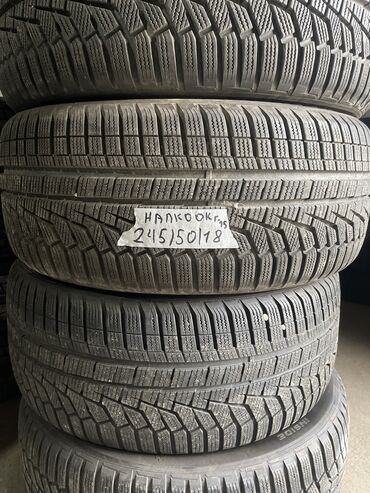 Шины: Шины 245 / 50 / R 18, Зима, Б/у, Комплект, Легковые, Корея, Hankook