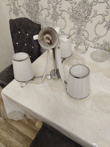 Stol lampaları: Çılçıraq, 5 lampa, Metal