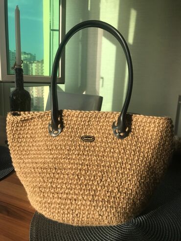 сумка женская: Сумка выполнена из джутановая