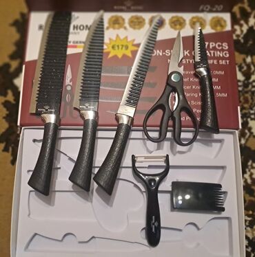 Bıçaqlar: Royal Home 7 parça mətbəx dəsti Tərkib: - 1 ədəd iri aşpaz bıçağı - 1 — 2