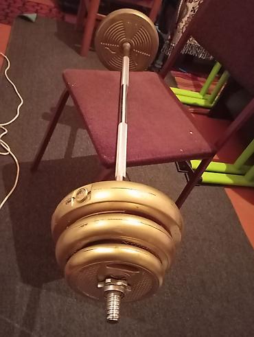 Ştanqlar və ştanq diskləri: Ştanq, Çəki: 22 kq, Yeni — 8