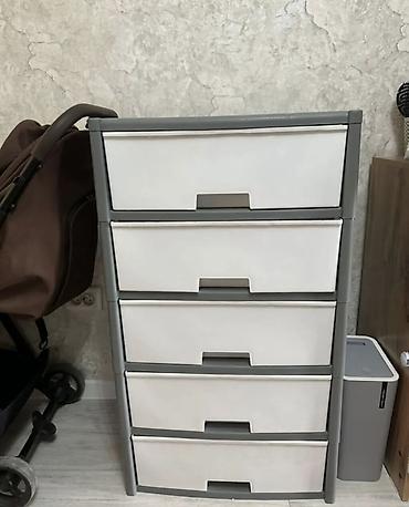 Комоды для одежды: Комод для одежды, Новый, Без зеркала, Пластик, цвет - Бежевый, Самовывоз, Платная доставка — 9