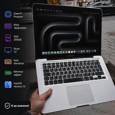 macbook pro m3: Macbook pro 13/core i7/Ram 16GB/SSD 256 Şəkillərdə görünən, gözəl — 1