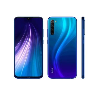 о безлимит на месяц: Redmi, Redmi Note 8, Колдонулган, 64 ГБ, түсү - Көк, 2 SIM