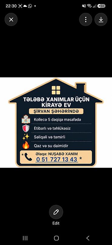 hovsanda həyət evleri: 80 kv. m, 3 otaqlı, Qaz — 1