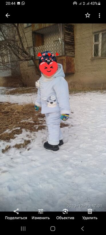 костюмы детские: В Карабалте. зимний костюм на мальчика. до трех лет. Хорошо