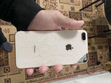 сим карта айфон 4: IPhone 8 Plus, Колдонулган, 64 ГБ, Алтын, Коргоочу айнек, Каптама, 100 %