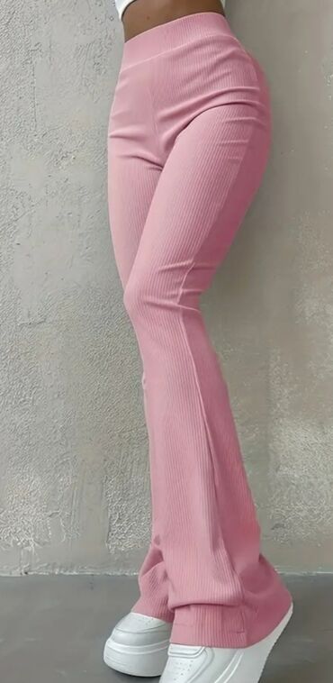 eko koza pantalone: Flared trousers, 134-140, color - Pink