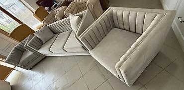 Divan və kreslo dəstləri: Mebel seti – müasir dizaynlı divan və kreslolar - Model: 3-oturacaqlı — 3