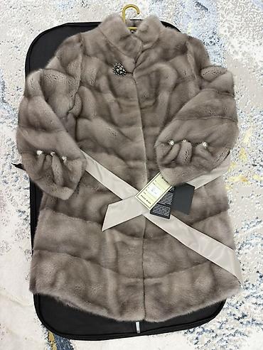 Шуба из норки (SAGA Mink), натуральный мех. - Цвет: благородный