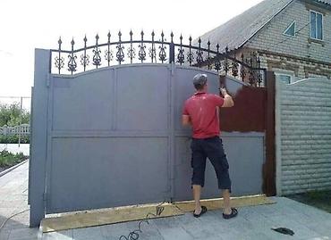 Листы для дверей: КРАСИМ ВОРОТА навесы детские площадки Красим ворота - после — 22