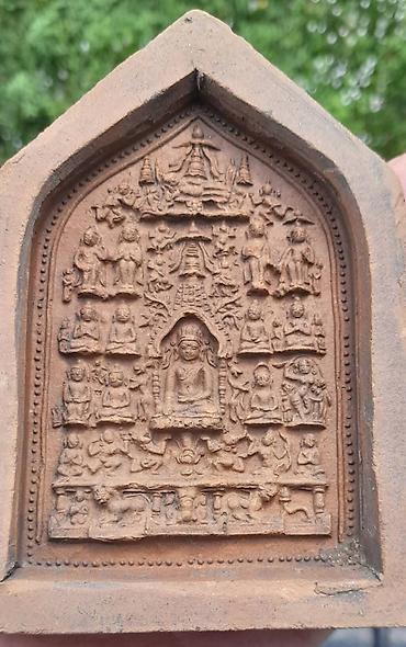 Figure: Original hand pressed Terracotta Buddha. Made in the 11th to 12th — 1