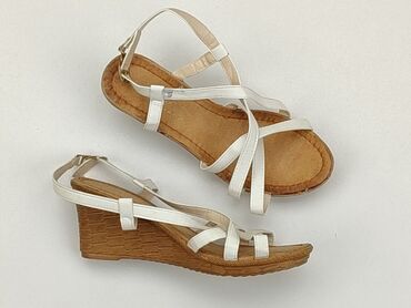 bluzki damskie koronkowe białe: Sandals for women, 38, condition - Very good