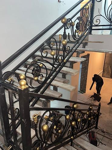 Готовые перила: Готовые перила, Материал: Кованное железо, Для крыльца — 7