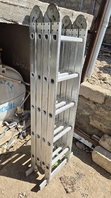 Nərdivanlar: Alüminium çoxfunksiyalı qatlanan nərdivan - Material: yüngül və — 2