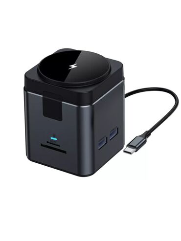 USB хабы: Многофункциональный USB-хаб 9-в-1 с беспроводной зарядкой 15W