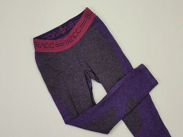 Legginsy: Legginsy S (EU 36), stan - Bardzo dobry, wzór - Jednolity kolor, kolor - Purpurowy