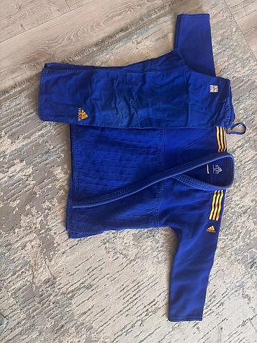 champ: Кимоно для дзюдо adidas Champion II, синее идеальное состояние — 2