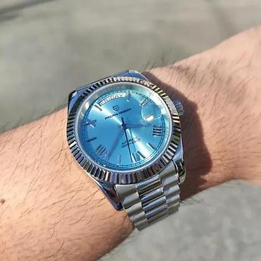 Ručni satovi: PAGANI DESIGN PD-1783 - 40mm - Plava- Rolex Day-Date Homage Potpuno — 1