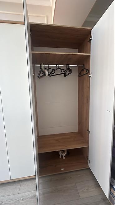 silver kitchen: Шифоньер, шкаф для одежды, Б/у, Прямой, МДФ — 2