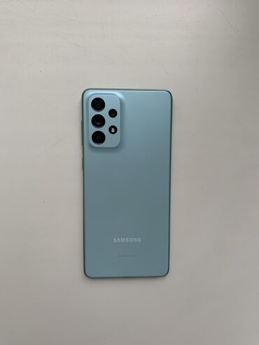 samsung 2022: Samsung Galaxy A73 5G, Б/у, 128 ГБ, цвет - Голубой, 2 SIM