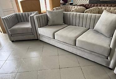 Divan və kreslo dəstləri: Mebel seti – müasir dizaynlı divan və kreslolar - Model: 3-oturacaqlı — 6
