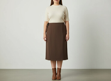 czerwone spódnice trapezowe: Women`s skirt, size 2XL