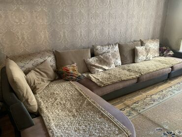 ами мебель кухонный угловой диван николетти: Угловой диван, цвет - Серый, Б/у